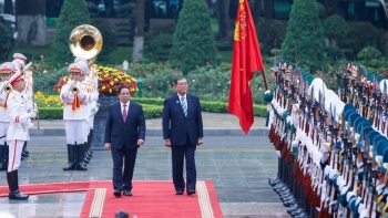 Thủ tướng Phạm Minh Chính chủ trì lễ đón Thủ tướng Nhật Bản Ishiba Shigeru