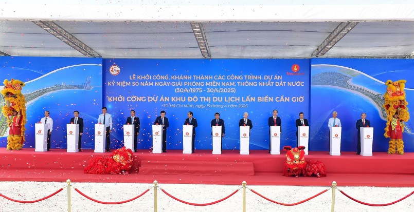 Khu đô thị du lịch lấn biển Cần Giờ - Vinhomes Green Paradise chính thức bấm nút khởi công