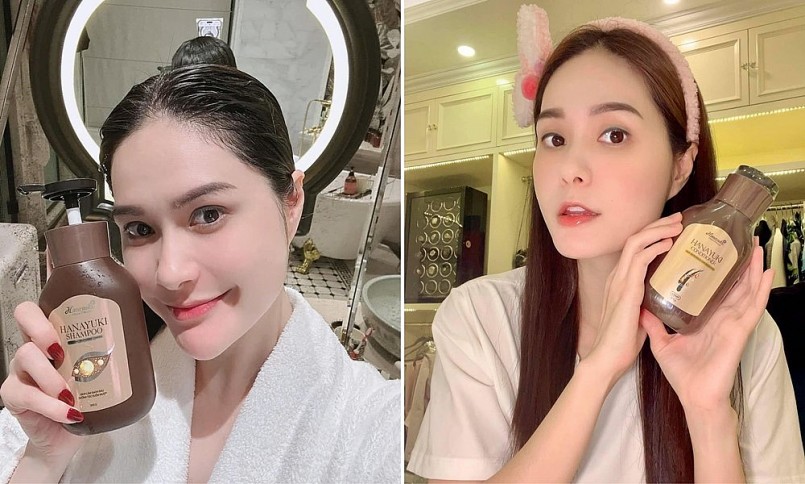 Đoàn Di Băng thường xuyên livestream quảng bá các sản phẩm mỹ phẩm thương hiệu Hanayuki. 