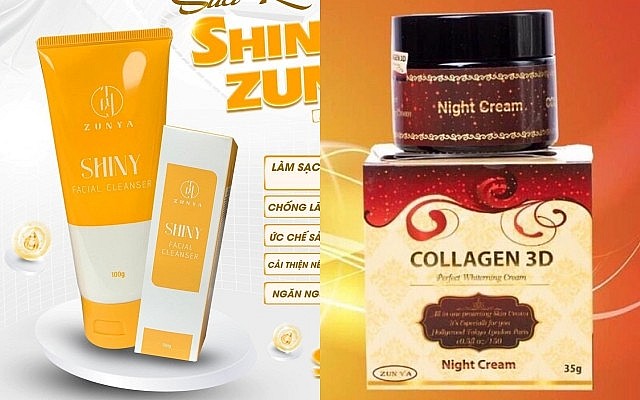 2 trong số 9 sản phẩm mỹ phẩm của Công ty TNHH thương mại tổng hợp & dịch vụ Linh Anh bị đình chỉ lưu hành và thu hồi trên toàn quốc