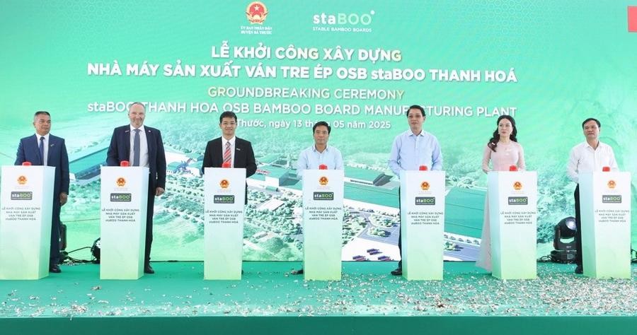 Thanh Hoá: Khởi công xây dựng nhà máy sản xuất ván tre ép hơn 3000 tỷ đồng