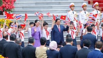 Thủ tướng Phạm Minh Chính chủ trì lễ đón Thủ tướng Thái Lan Paetongtarn Shinawatra thăm chính thức Việt Nam