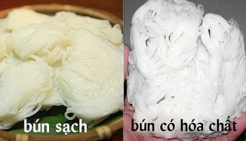 Cách nhận diện bún sạch và bún nhiễm hóa chất