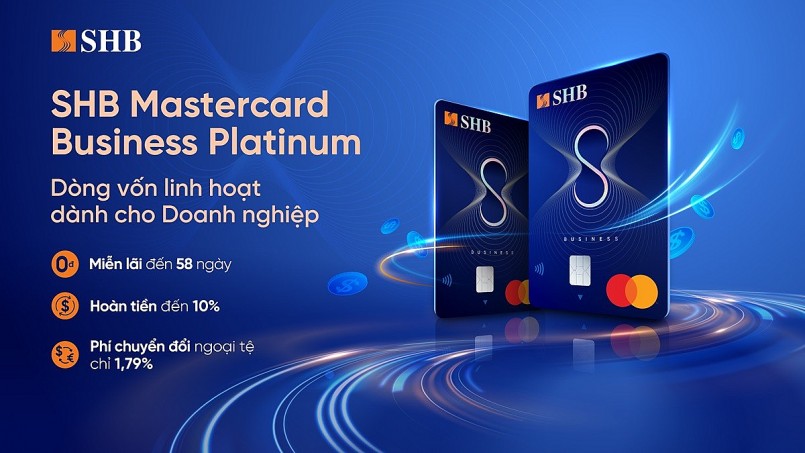 Thẻ tín dụng Doanh nghiệp SHB Mastercard Business Platinum mang đến những đặc quyền tài chính vượt trội, là lựa chọn hàng đầu dành cho các doanh nghiệp hiện đại.