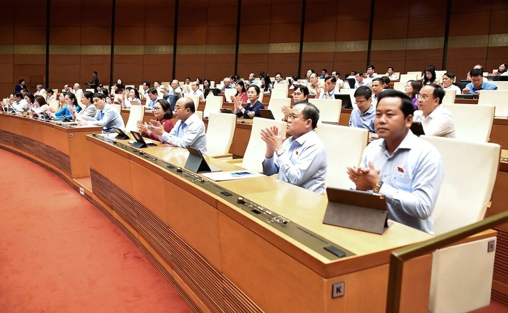 Các đại biểu tham gia phiên họp chiều 26-6 - Ảnh: GIA HÂN