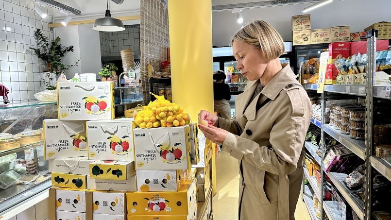 Sản phẩm trái cây Việt được đóng gói đồng bộ, gắn nhãn thương hiệu và sẵn sàng chinh phục thị trường quốc tế.