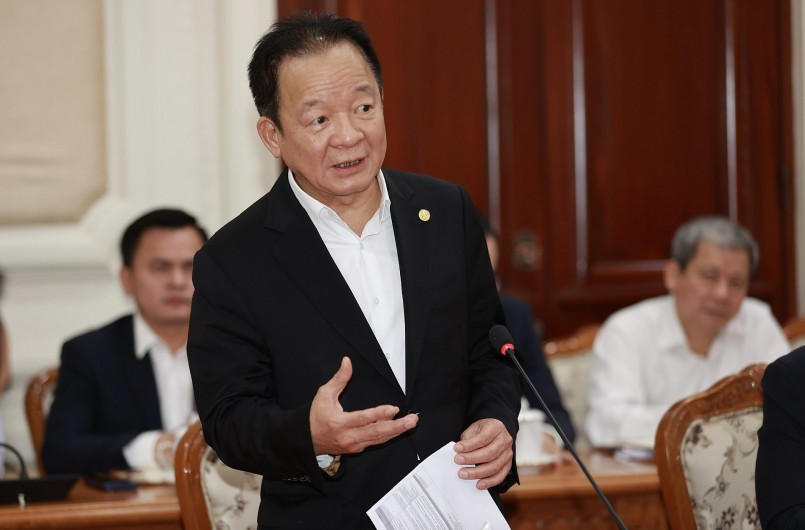 Doanh nhân Đỗ Quang Hiển, Nhà sáng lập, Chủ tịch Điều hành Tập đoàn T&T Group phát biểu tại buổi làm việc