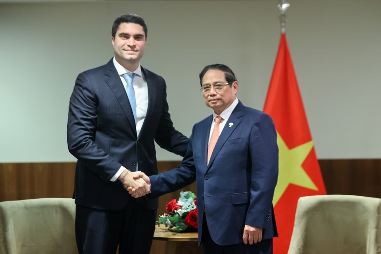 Thủ tướng Phạm Minh Chính làm việc với lãnh đạo Tập đoàn Vale - Ảnh: VGP/