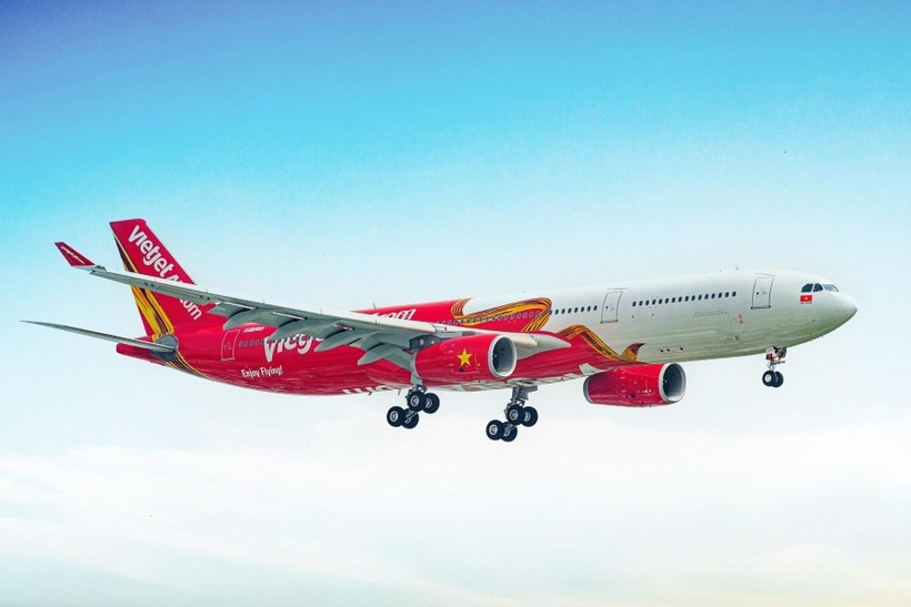 Máy bay Airbus A330 của hãng hàng không Vietjet sử dụng để bay thẳng đến Australia. 