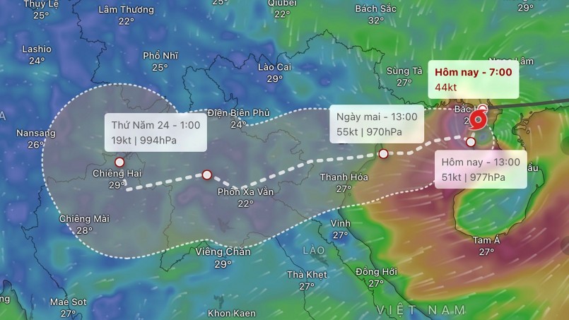 Bão số 3 tiến gần Quảng Ninh, có thể mạnh thêm trên vịnh Bắc Bộ