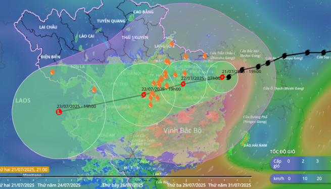 Tin bão số 3 mới nhất: Wipha đứng yên 2 giờ liền, nguy cơ đổi hướng?