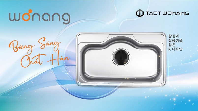 Chậu rửa Wonang - Bừng sáng chất Hàn trong gian bếp Việt
