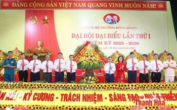 Thanh Hóa: Đại hội Đảng bộ phường Đông Quang lần thứ nhất, nhiệm kỳ 2025-2030 thành công tốt đẹp