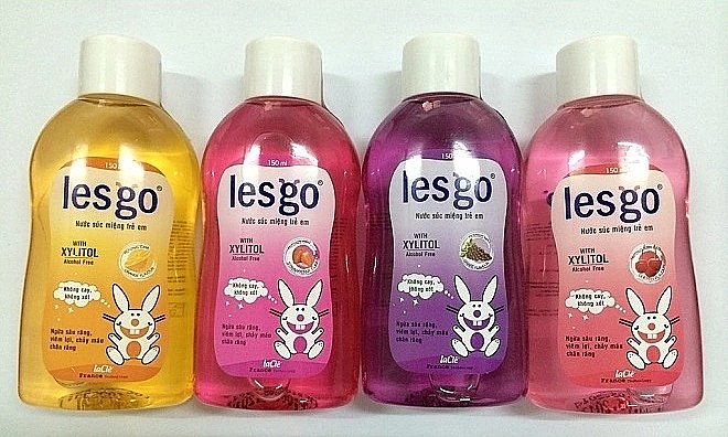 Nước súc miệng Lesgo trẻ em bị thu hồi. Ảnh: Chụp màn hình Nước súc miệng Lesgo trẻ em bị thu hồi. Ảnh: Chụp màn hình