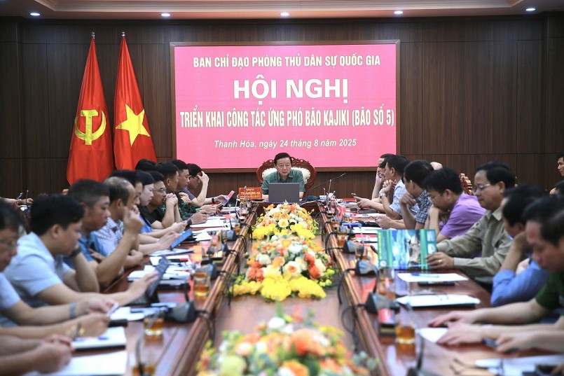 Phó Thủ tướng Trần Hồng Hà tham dự tại điểm cầu Thanh Hóa - Ảnh VGP/Minh Khôi