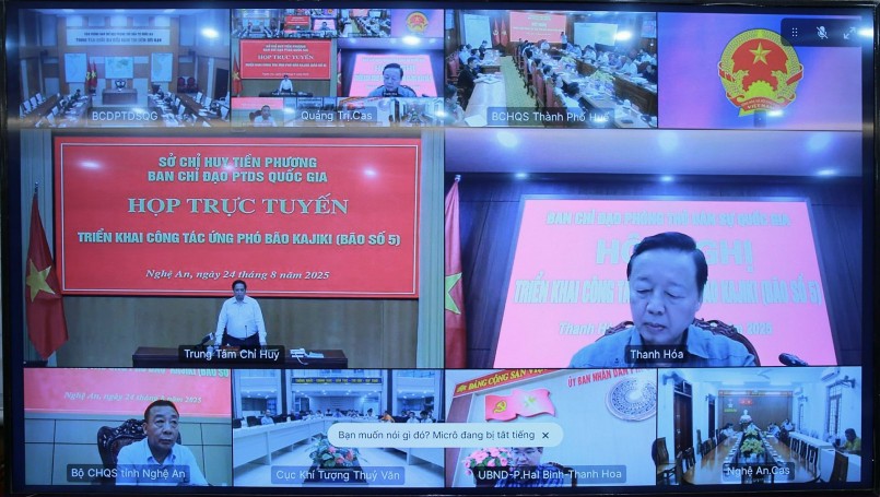 Cuộc họp kết nối trực tuyến tới các địa phương, cơ quan - Ảnh VPG/Minh Khôi