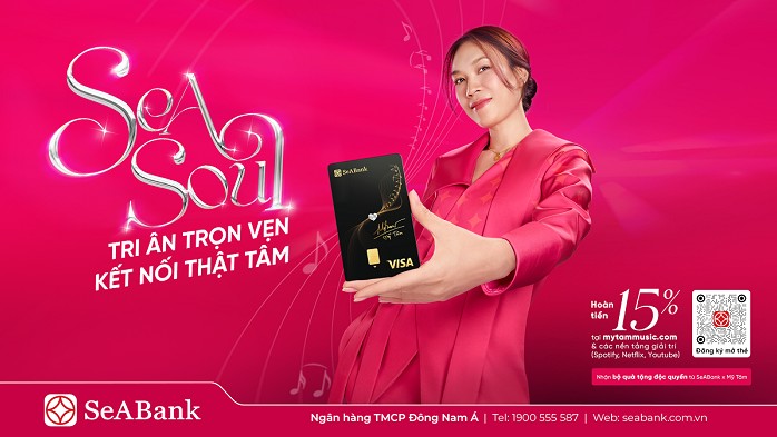SeABank kết hợp cùng ca sĩ Mỹ Tâm ra mắt thẻ Visa SeASoul 2in1 - Trải nghiệm tài chính đầy cảm xúc