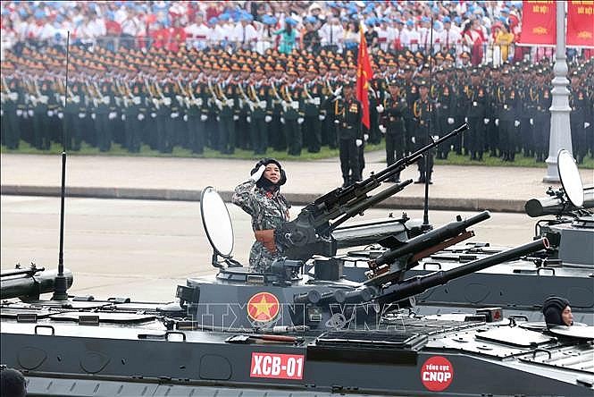 Xe chiến đấu bộ binh XCB 01 do Tổng cục Công nghiệp Quốc phòng nghiên cứu và chế tạo. Ảnh: TTXVN