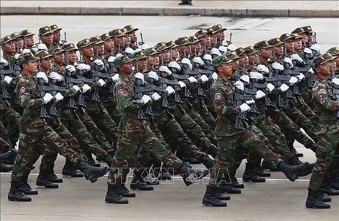 Khối Quân đội Hoàng gia Campuchia. Ảnh: Phương Hoa/TTXVN