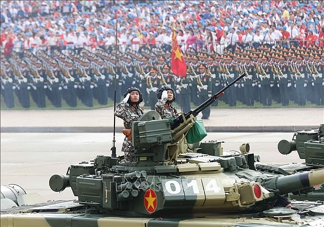 Chiến sĩ khối xe Tăng thiết giáp. Ảnh: Phương Hoa/TTXVN