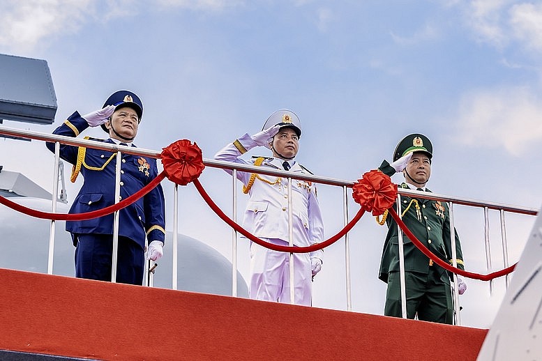 Lãnh đạo Quân chủng Hải quân, Bộ đội Biên phòng, Cảnh sát biển tham gia duyệt binh