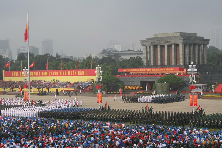 Quang cảnh Quảng trường Ba Đình lịch sử ngày Đại lễ. (Ảnh: THẾ ĐẠI)