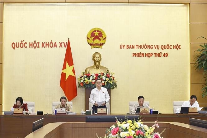 Chủ tịch Quốc hội Trần Thanh Mẫn phát biểu khai mạc phiên họp. Ảnh: Doãn Tấn/TTXVN