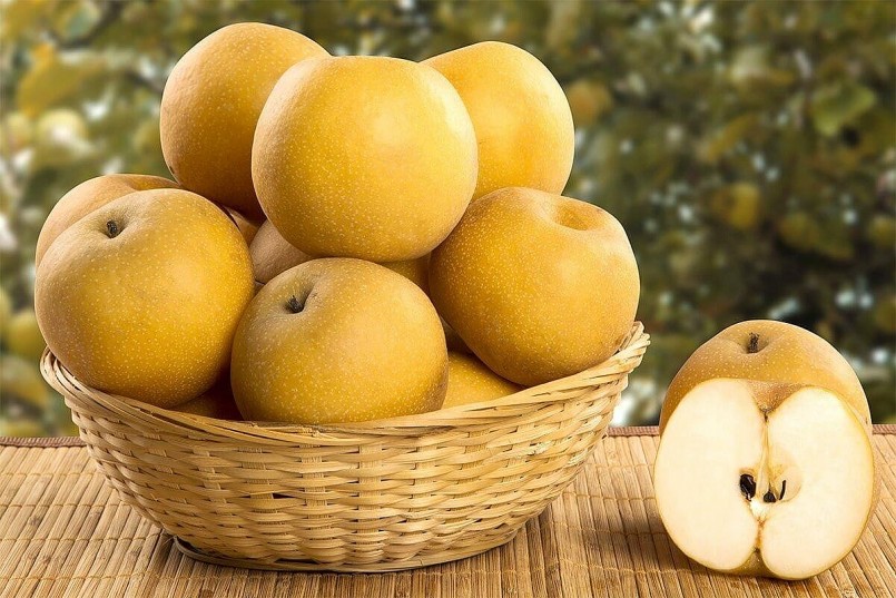 Nhắc đến trái cây mùa thu trị táo bón, không thể không kể đến quả lê.