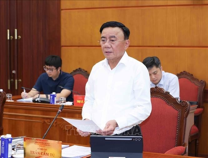 Thường trực Ban Bí thư Trần Cẩm Tú. Ảnh: TTXVN. Thường trực Ban Bí thư Trần Cẩm Tú. Ảnh: TTXVN.