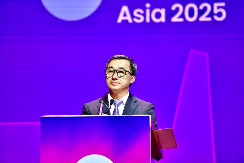 GS Trần Văn Thuấn - Thứ trưởng Bộ Y tế - phát biểu tại Hội nghị Quản lý bệnh viện châu Á 2025 - Ảnh: BTC