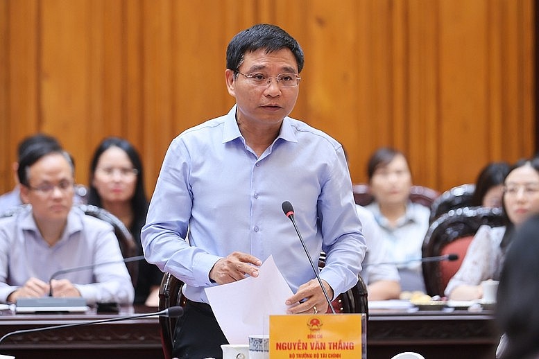 Bộ trưởng Bộ Tài chính Nguyễn Văn Thắng phát biểu tại cuộc họp - Ảnh: VGP/Nhật Bắc Bộ trưởng Bộ Tài chính Nguyễn Văn Thắng phát biểu tại cuộc họp - Ảnh: VGP/Nhật Bắc