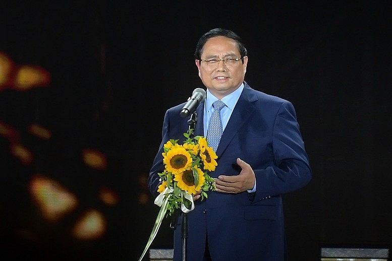 Thủ tướng Phạm Minh Chính phát biểu tại sự kiện - Ảnh: VTV Thủ tướng Phạm Minh Chính phát biểu tại sự kiện - Ảnh: VTV