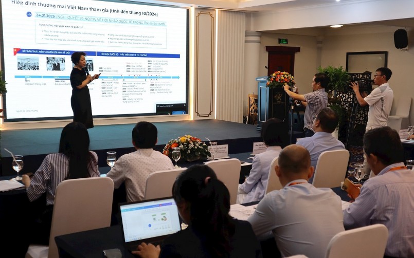 Bà Bùi Hoàng Yến - Đại diện văn phòng Cục xúc tiến thương mại phía Nam (Bộ Công Thương). Ảnh: H.Phạm