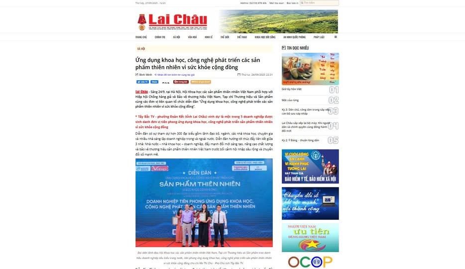 Báo chí đậm nét phản ánh Diễn đàn “Ứng dụng khoa học, công nghệ phát triển các sản phẩm thiên nhiên vì sức khỏe cộng đồng”