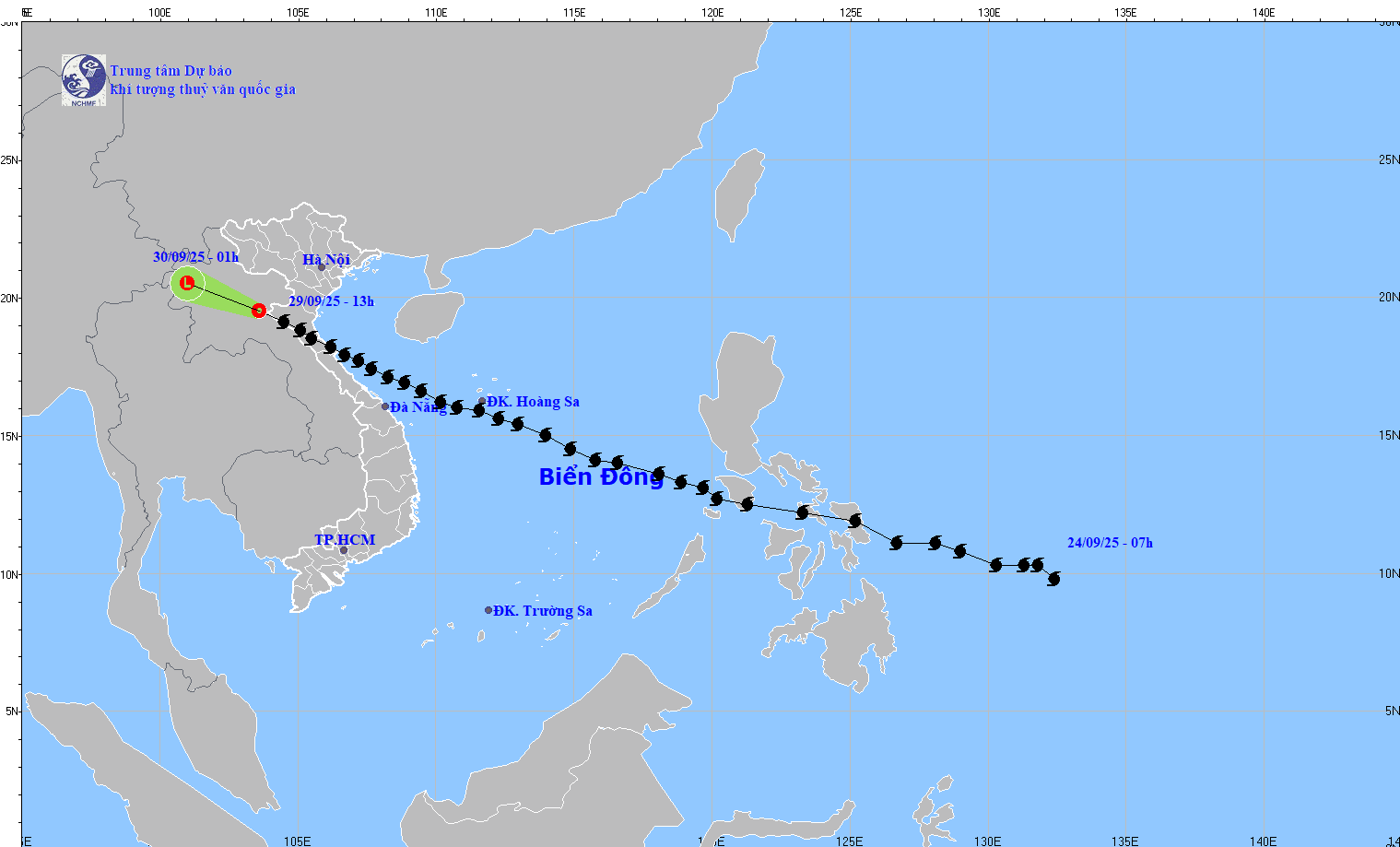 Sau khi đi sâu vào đất liền, bão đã nhanh chóng suy yếu thành áp thấp nhiệt đới