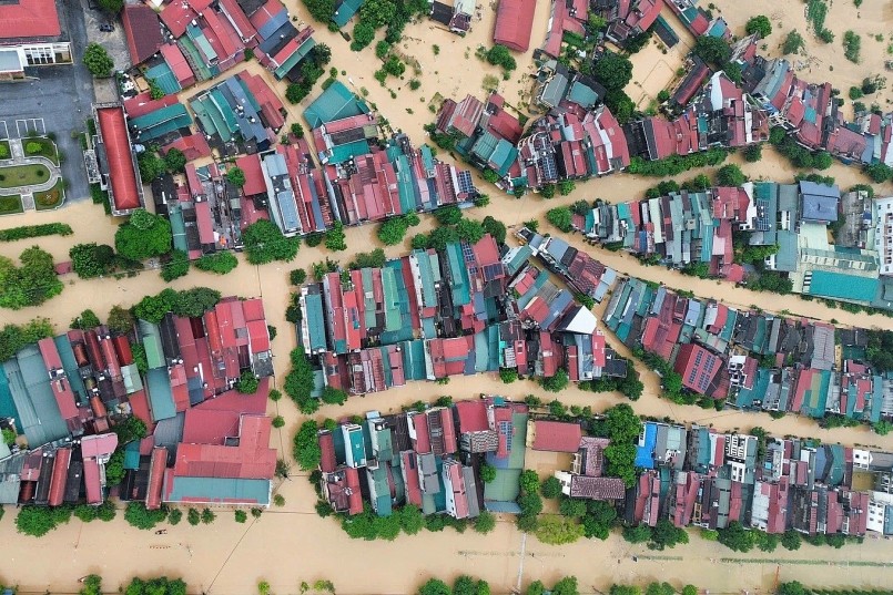 Khu vực phường Yên Bái bị ngập sâu trong nước lũ (Ảnh: Lê Đức). Khu vực phường Yên Bái bị ngập sâu trong nước lũ (Ảnh: Lê Đức).