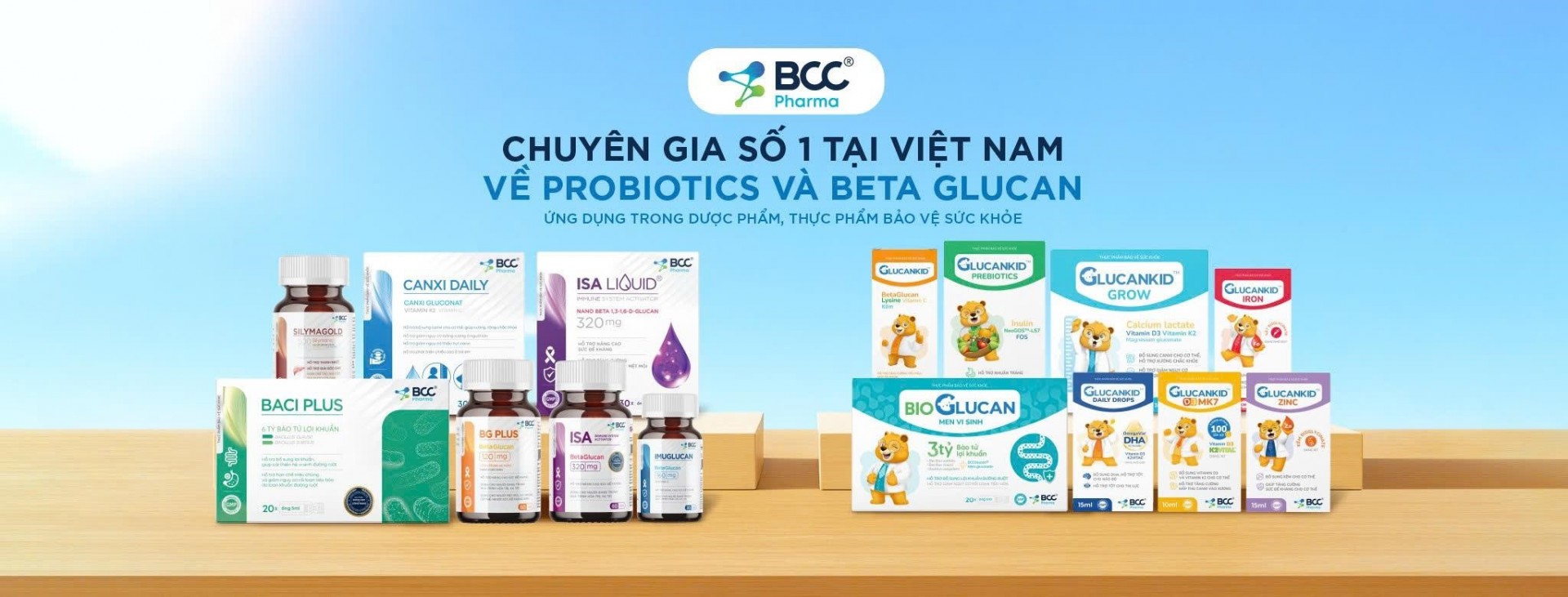 Hình ảnh các dòng sản phẩm tiêu biểu của BCC Pharma