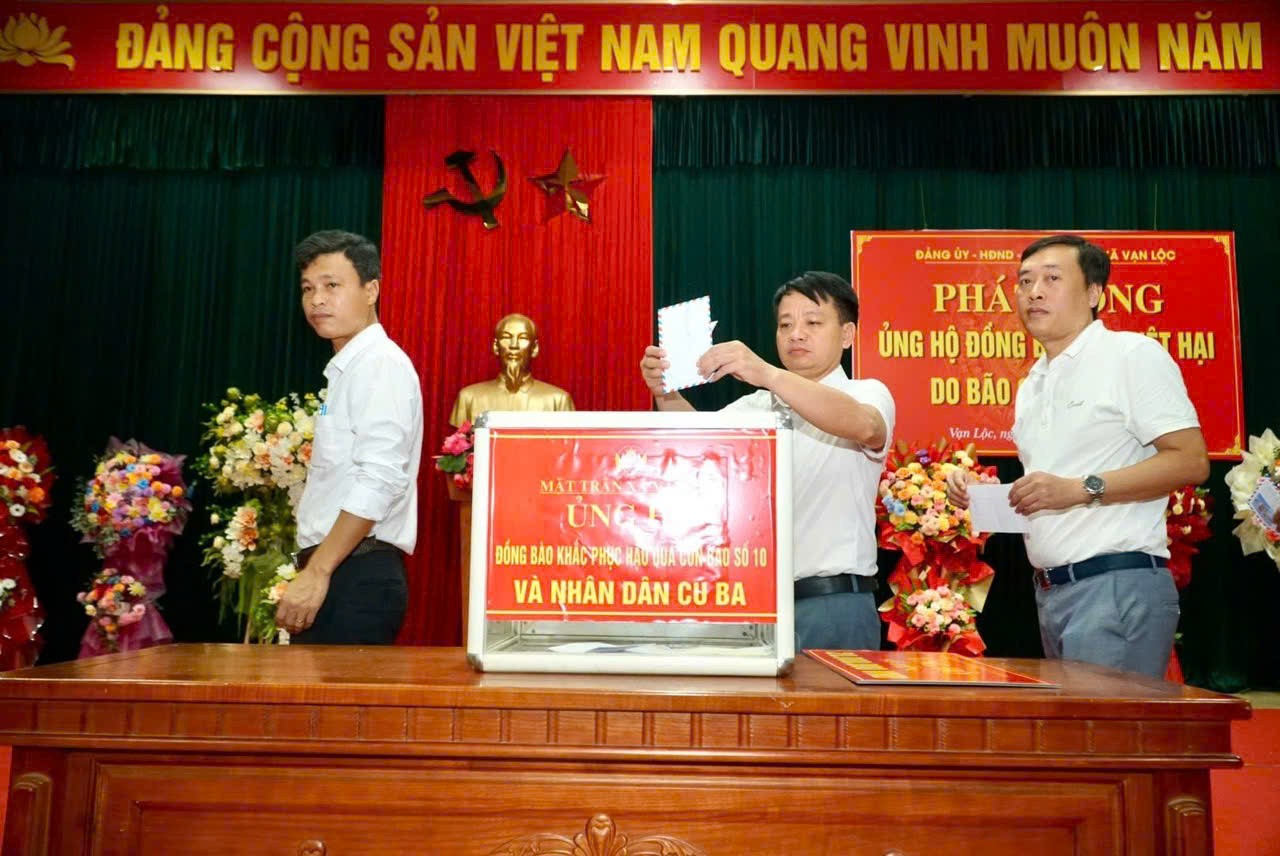 Xã Vạn Lộc Thanh Hoá phát động ủng hộ đồng bào vùng bão lũ: Lan tỏa tinh thần “Tương thân tương ái”