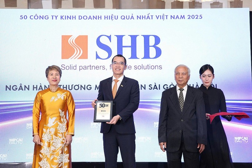 : SHB khẳng định vị thế với giải thưởng Top 50 công ty kinh doanh hiệu quả nhất Việt Nam 