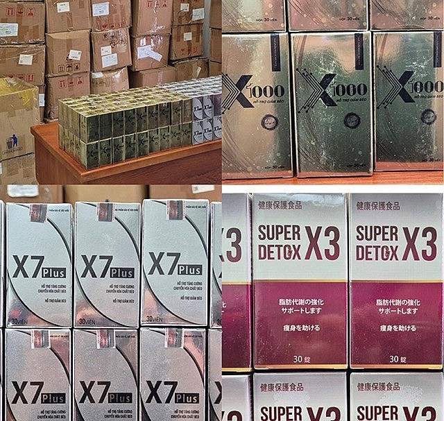 Các sản phẩm giảm cân của Ngân 98 chứa chất cấm, gây nguy hại cho sức khỏe. Ảnh: Công an TPHCM Các sản phẩm giảm cân của Ngân 98 chứa chất cấm, gây nguy hại cho sức khỏe. Ảnh: Công an TPHCM