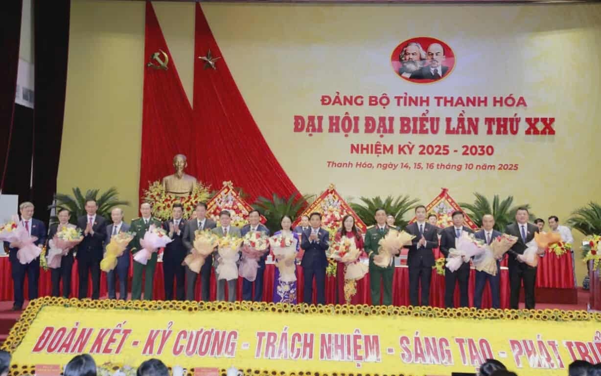 Đại hội đại biểu Đảng bộ tỉnh Thanh Hóa lần thứ XX, nhiệm kỳ 2025-2030 thành công tốt đẹp “Niềm tin mới, nhiệm vụ mới”