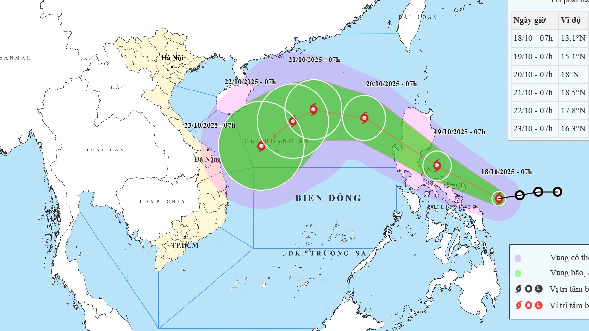Bão Fengshen vừa hình thành đã hướng vào Biển Đông