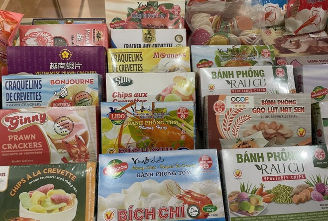 Sản phẩm của Công ty cổ phần thực phẩm Bích Chi được xuất khẩu sang thị trường Pháp và Canada. (Ảnh: Hồng Nhung/TTXVN)