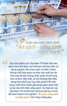 Tái tạo năng lượng giữa không trung cùng thực đơn lành sạch từ TH true MILK