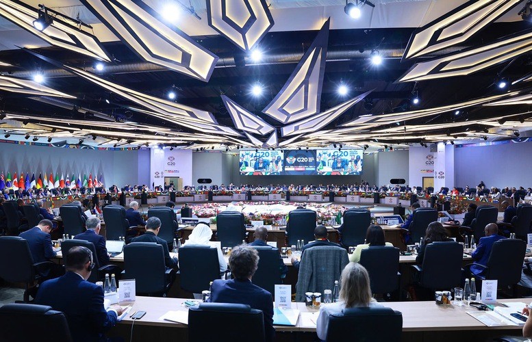 Đây là lần đầu tiên một hội nghị thượng đỉnh G20 được tổ chức tại châu Phi, là sự kiện quan trọng nhất khép lại Năm Chủ tịch G20 2025 của Nam Phi, và đánh dấu việc các nước thành viên G20 đều đã lần lượt giữ vai trò Chủ tịch của cơ chế này - Ảnh: VGP