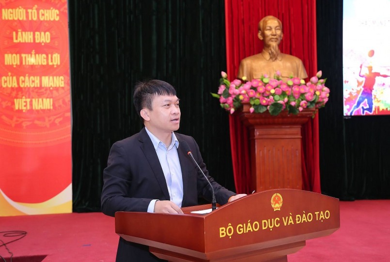 Phó Trưởng ban Tuyên giáo và Dân vận Đảng ủy Bộ GDĐT Doãn Hồng Hà thông tin về Giải đấu Phó Trưởng ban Tuyên giáo và Dân vận Đảng ủy Bộ GDĐT Doãn Hồng Hà thông tin về Giải đấu