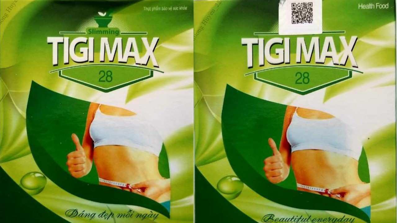 Sản phẩm TPBVSK Slimming TIGI MAX 28 có chứa chất cấm Sibutramine