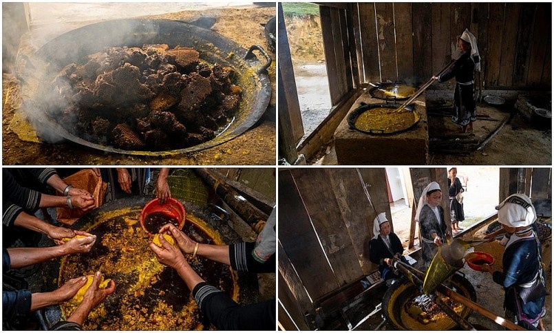 Cầu kỳ trong từng công đoạn nấu sáp ong