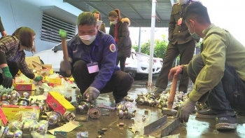 Quảng Ninh: Tiêu hủy hàng hóa là khóa giả lớn nhất từ trước đến nay