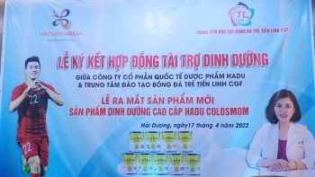 Hadu Pharma: Tổ chức Lễ ra mắt sản phẩm mới và tài trợ dinh dưỡng cho Trung tâm đào tạo bóng đá trẻ Tiến Linh CGF
